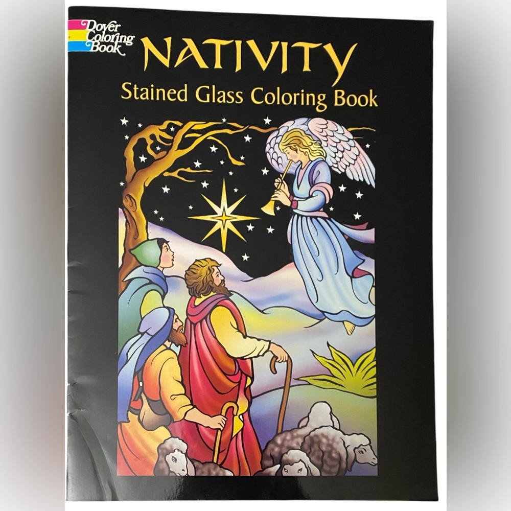 Nativity Stained Glass Coloring Book By Marty Noble New Dover Coloring Book 2004